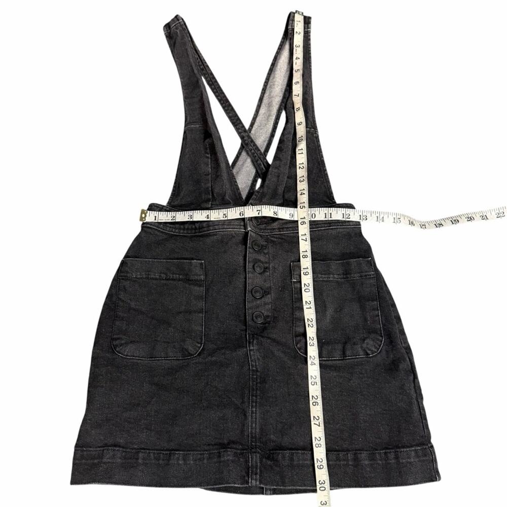 Free People Old School Love Denim Black Jumper Mini Dress Size 0 - Picture 3 of 9